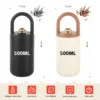 500ml luxury handbag style vacuum insulated tumbler dimensions showing 20cm height and 7.5cm base diameter.