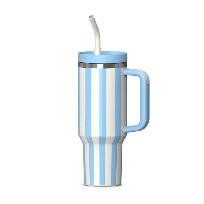 Gencore wholesale 40oz insulated stainless steel tumbler with handle for custom branding.
