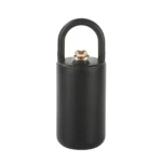 Premium matte black 17oz purse handle tumbler with fashion heart-shaped gold accent for B2B wholesale.