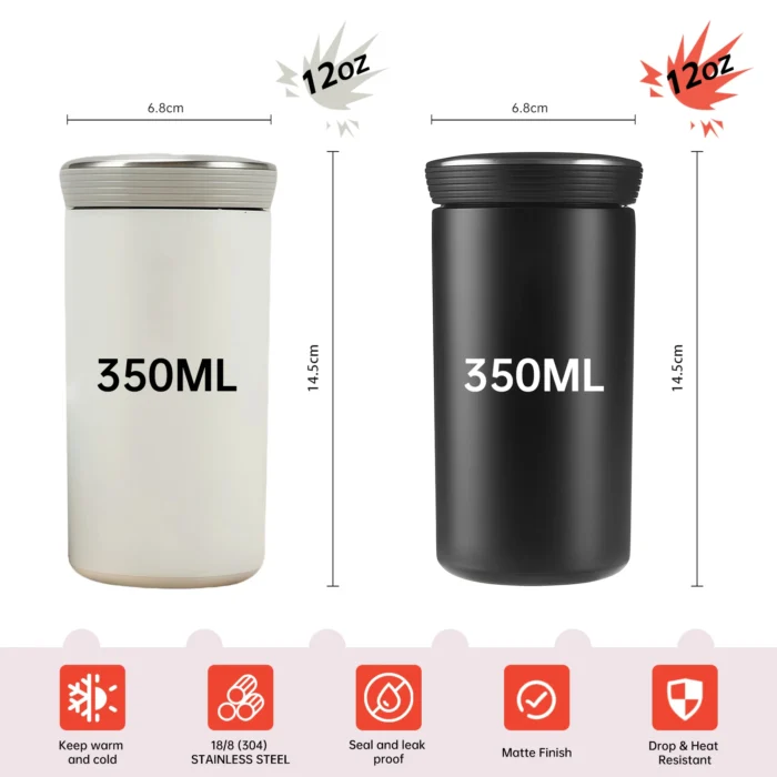 Wholesale Minimalist "Pocket" Vacuum Flask (350ml) | Built-in Tea Filter - Image 6