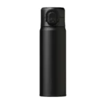 Premium matte black 500ml business vacuum flask with minimalist aesthetic