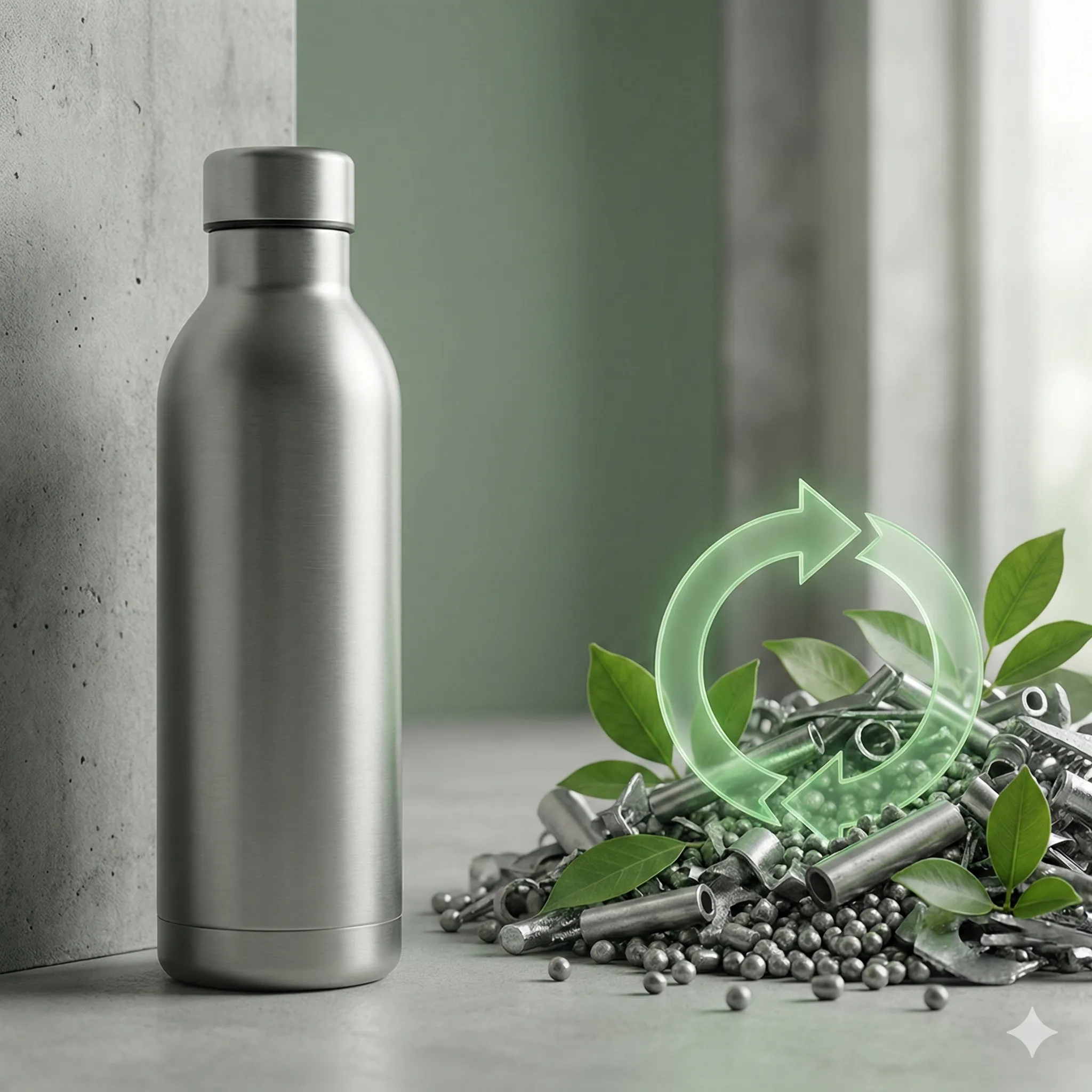 Eco-friendly manufacturing using premium recycled stainless steel for sustainable drinkware.