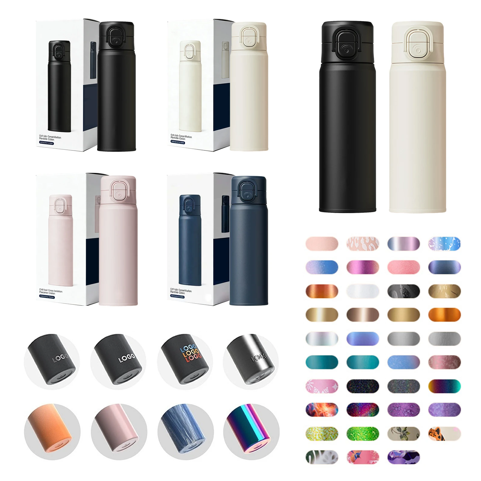 Wholesale custom logo options and Morandi color palette for 500ml business tumblers