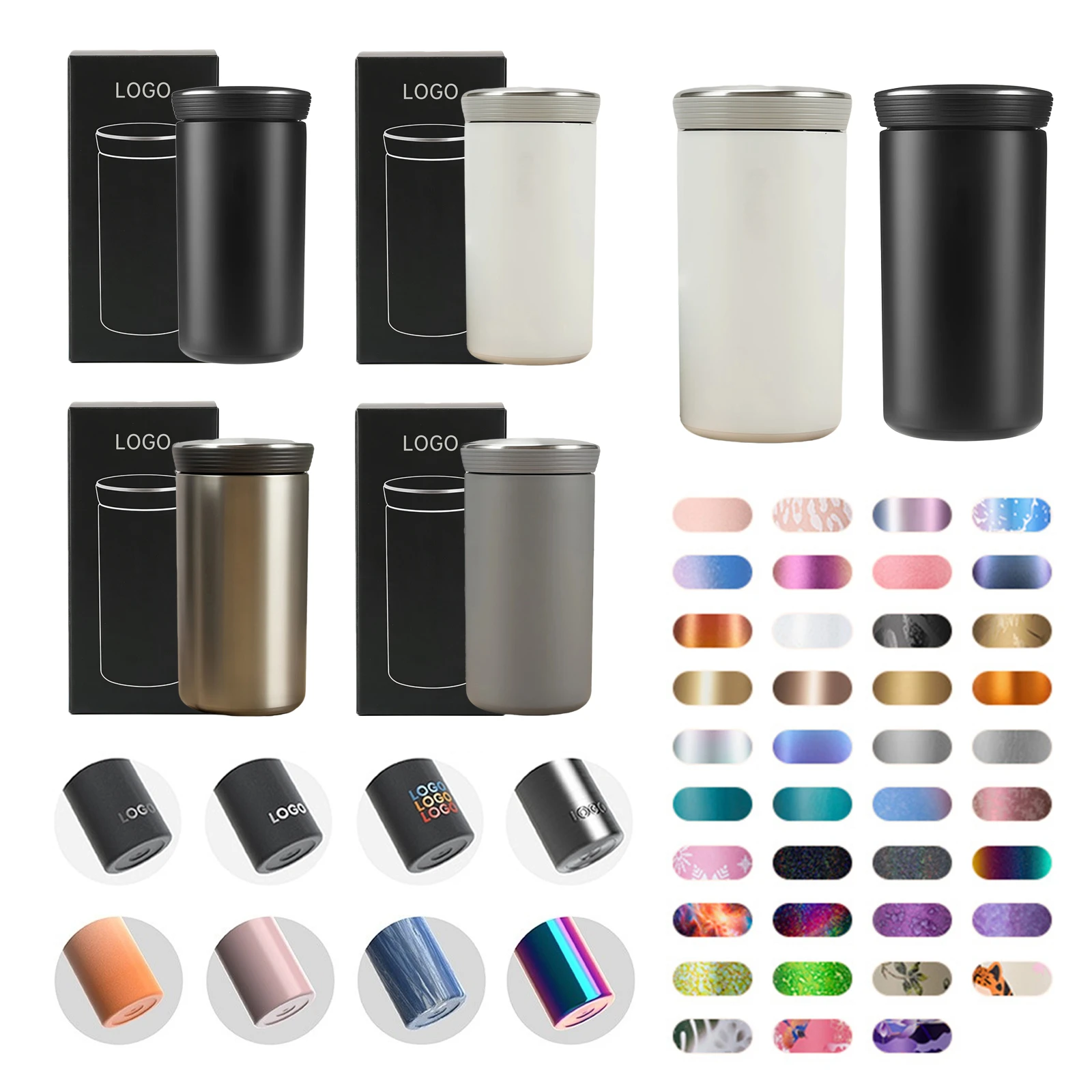 Wholesale custom logo options and Morandi color collection for bulk mini drinkware supply.