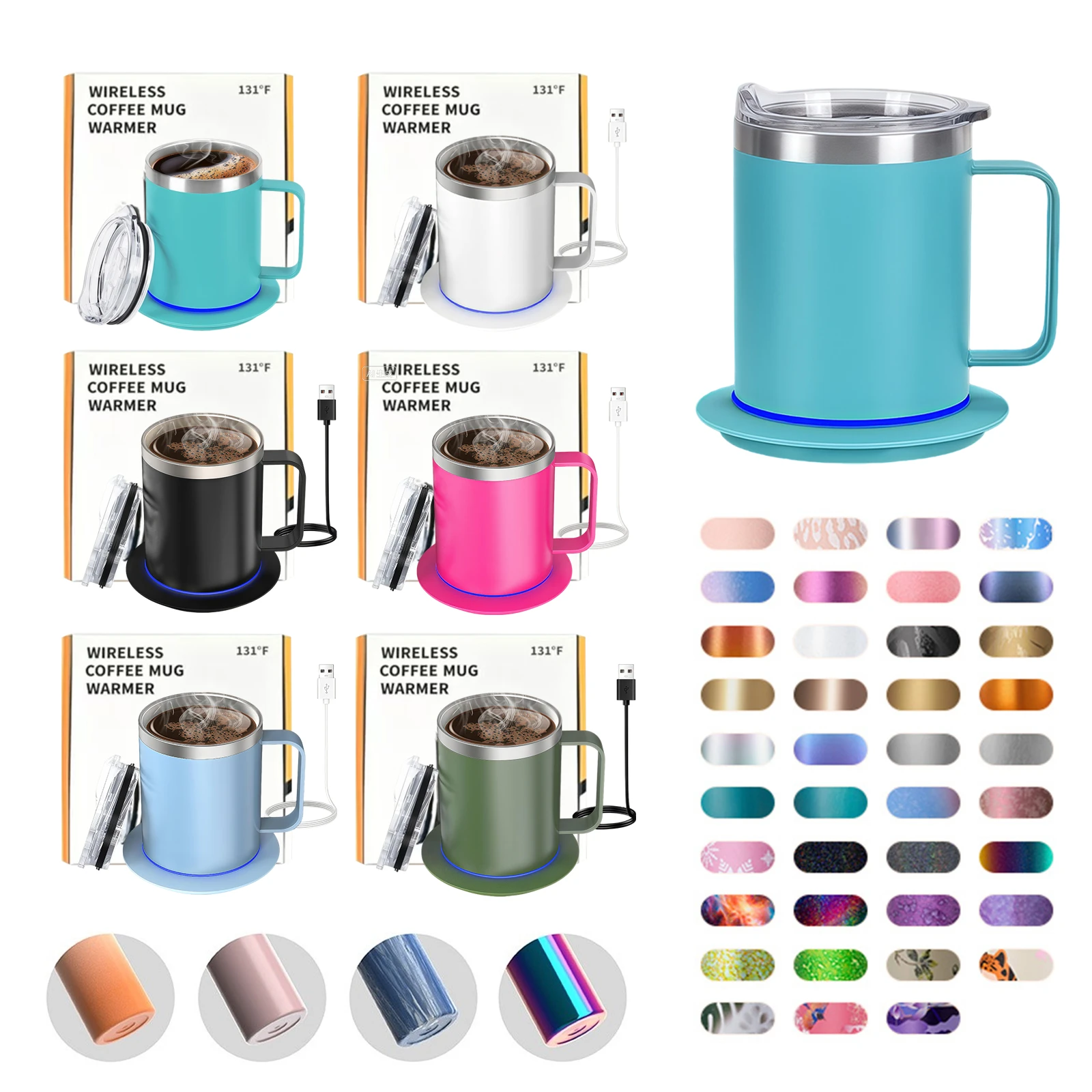 Premium neutral English gift box for smart heated mug kits, ideal for employee appreciation and VIP corporate gifting.