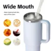Wide mouth design of Gencore 40oz tumbler for easy ice filling and hassle-free cleaning
