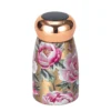 Premium wholesale Oriental retro mini flask with peony and peacock patterns in a rose gold finish