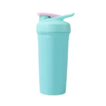 20oz mint green vacuum insulated stainless steel shaker bottle for protein shakes and supplements wholesale.