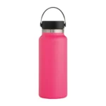 Wholesale wide mouth vacuum insulated stainless steel water bottle with portable flex cap and matte finish.